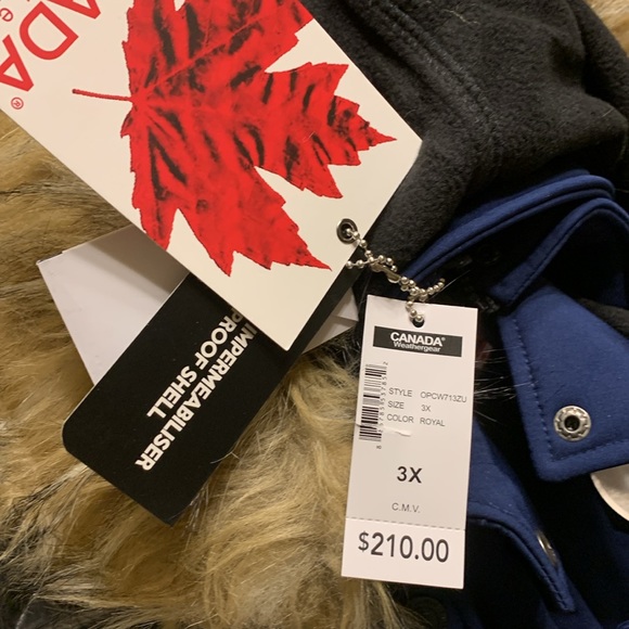 Canada Weather Gear Royal Blue & Brown Faux-Fur Trim Hood Anorak Jacket - Picture 12 of 12